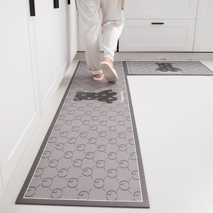 轻奢厨房地垫防油防水可擦免洗pvc皮革家用脚垫防滑厨房专用地毯