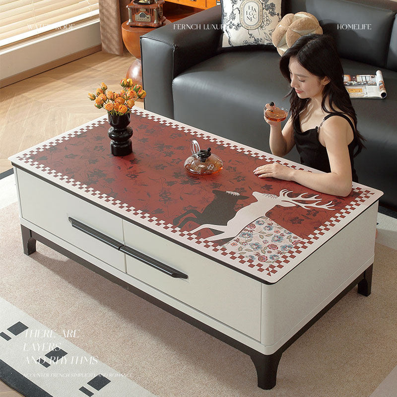 茶几桌垫2026新款客厅桌布防水防油免洗防烫轻奢高级感桌面保护垫,居家布艺,桌布,淘宝优惠券,粉丝福利购,淘宝优惠卷
