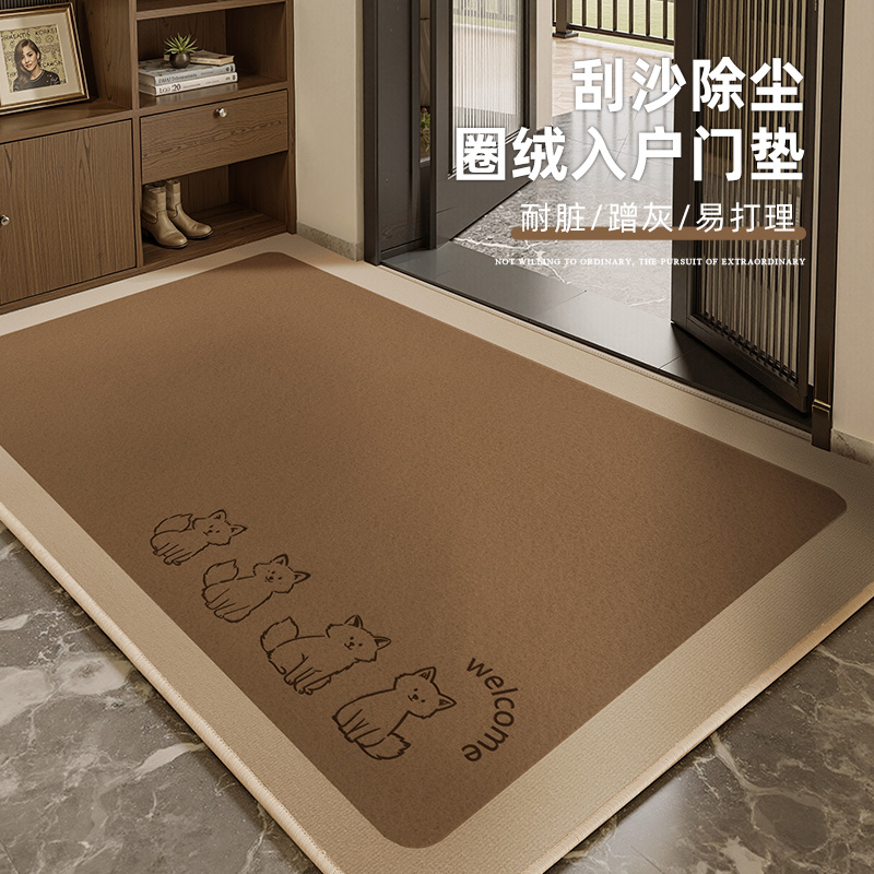 圈绒入户门地垫2025新款家用进门门垫玄关门外耐脏防滑脚垫地毯