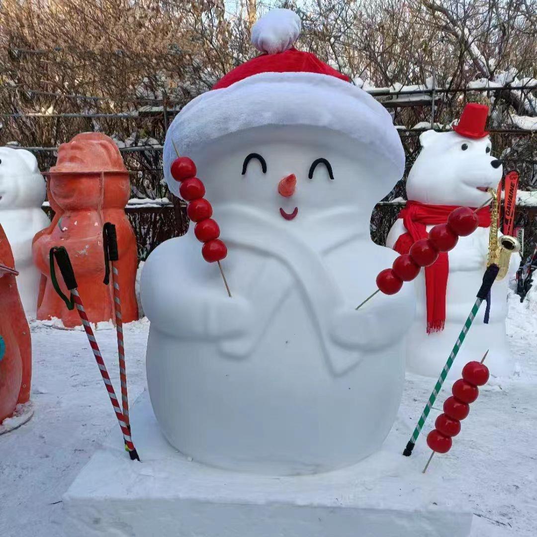 东北雪人模型大号冰雕雪雕新款堆雪人模具神器雪人模具1米2米特大