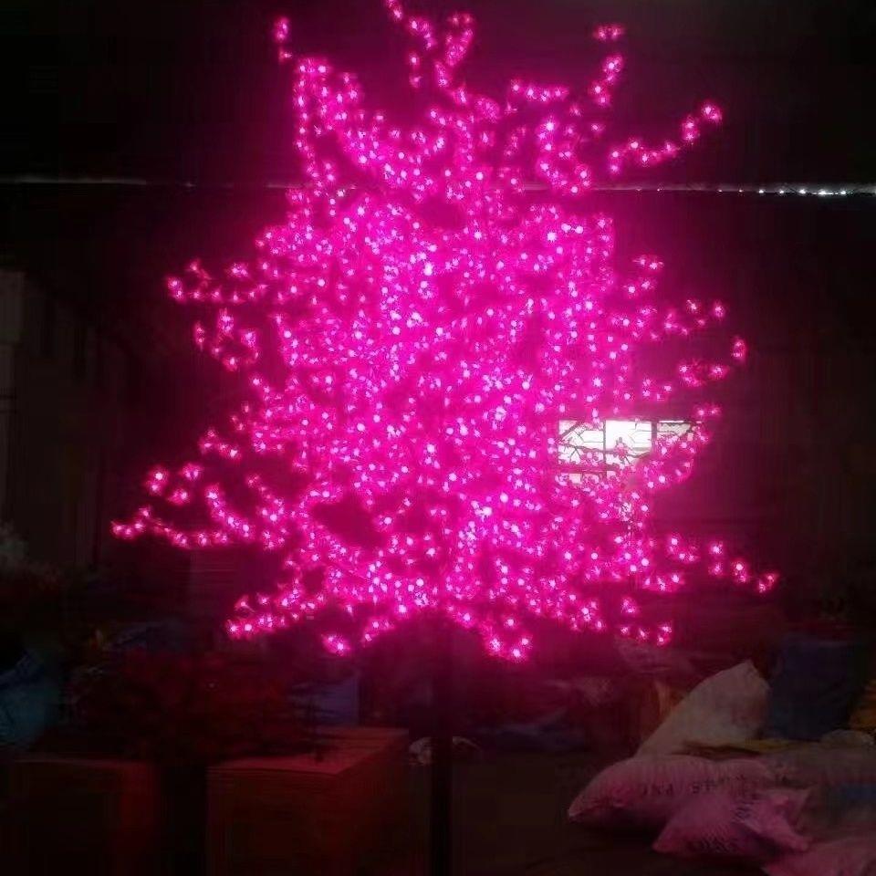 户外防水装饰LED发光桃花树灯仿真樱花树灯景观庭院灯花园草坪灯