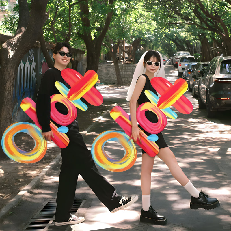 结婚礼拍照婚纱照晨袍道具