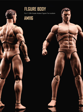 现货ANT1/12兵人AM116超可动人偶手办6寸肌肉男素体绘画男体模型