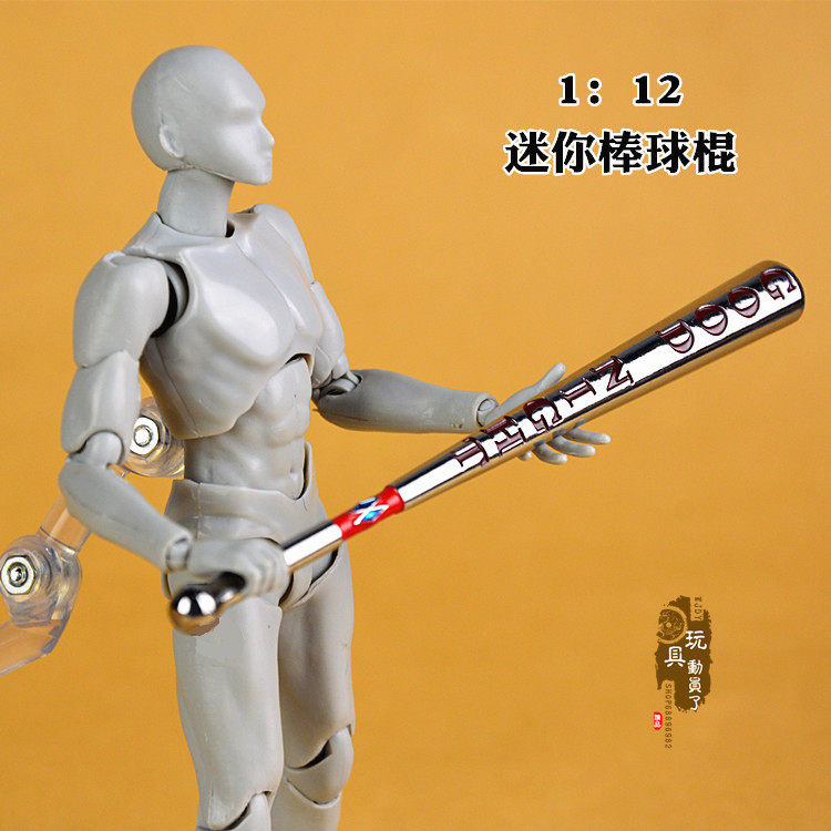1:12武器模型 自杀小队suicide squad 小丑女哈莉·奎茵棒球棍6寸