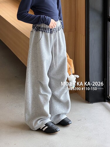 2026年新款摩尔咖咖秋款季薄款裤子中大童薄运动裤8626390