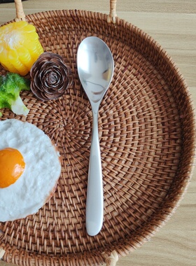 歪头设计太好用！VE 18-10不锈钢歪勺头儿童勺子宝宝吃饭勺喝汤勺