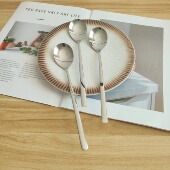 韩式 亮闪闪 304不锈钢经典 拌饭勺长柄勺子吃饭勺挖西瓜勺很好用