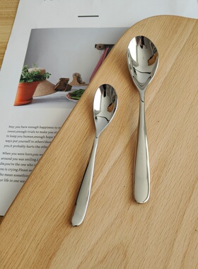 高品质光亮丝滑!VE 18-10不锈钢宝宝吃饭勺子歪头喂饭勺儿童喝汤