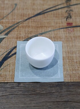 中式茶席杯垫全棉酒店会所餐布茶几布打干布卷装易撕专属专用杯布