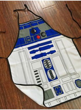 星球大战之蓝色机器人R2P2派对酒吧节日活动道具围裙挂脖定制