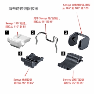 海蒂诗百隆DTC东泰铰链上翻折叠门限位器85度限制角度105防止撞墙