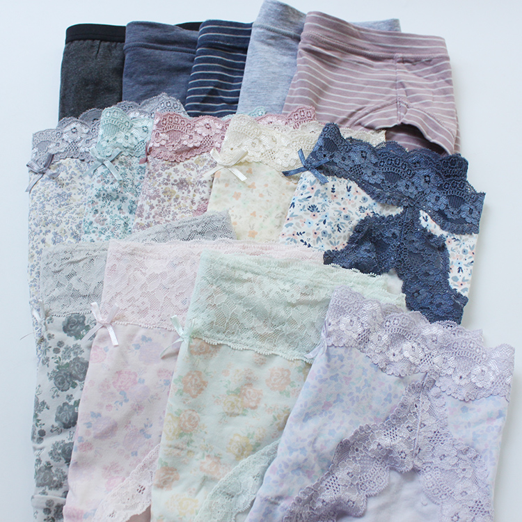 瑕疵特价日本尾单纯棉中腰女内裤