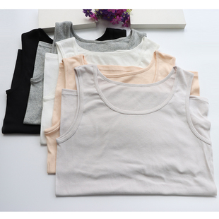 薄棉透气外贸出口日单100全棉打底背心柔软纯棉吸汗弹力不勒简约