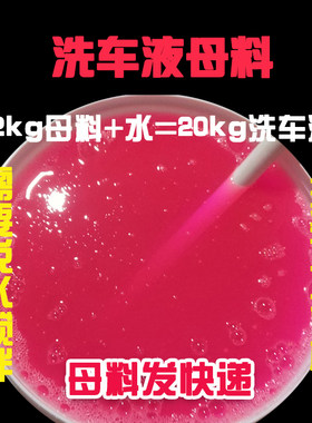 无桶袋装高泡母料浓缩兑水洗车液