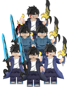 中国积木新款我独自升级Solo Leveling程肖宇拼插型玩具积木人仔