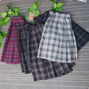 古着vintage日制JK复古风中古校供格子百褶裙超小码 学院风 正版
