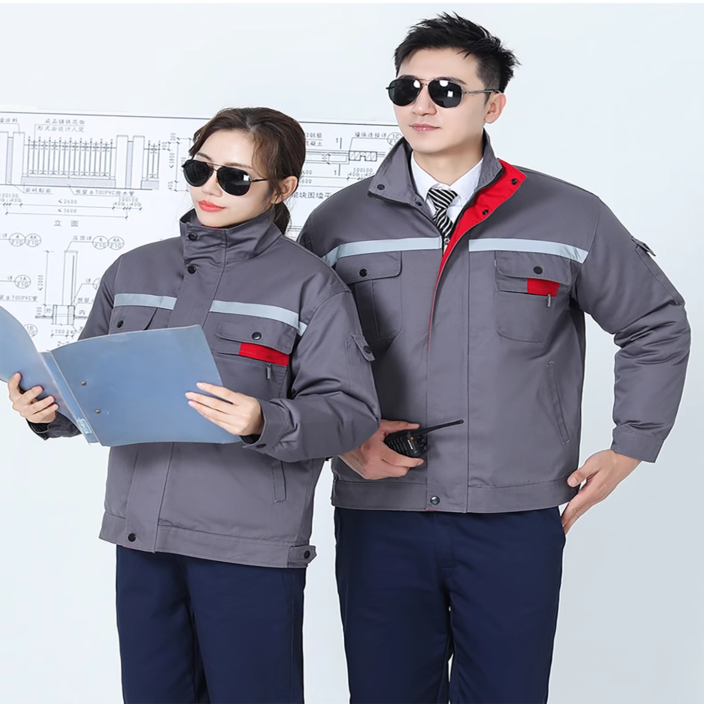 冬季工作服棉衣物业保洁工厂男女加厚保暖防寒汽修劳保服套装棉袄