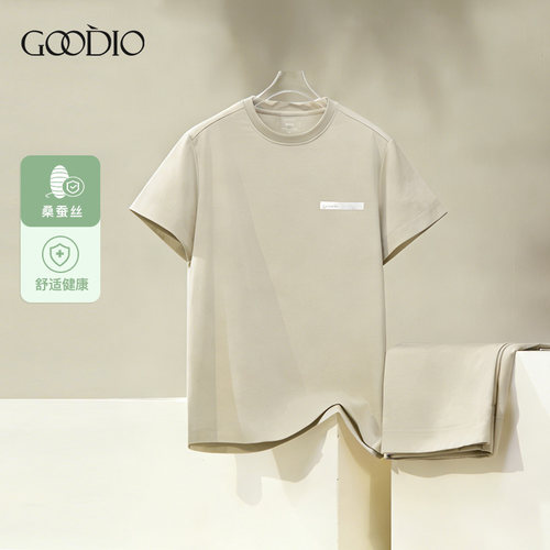 歌帝专柜同款80S银标短袖短裤男士睡衣家居服套装GDB02611