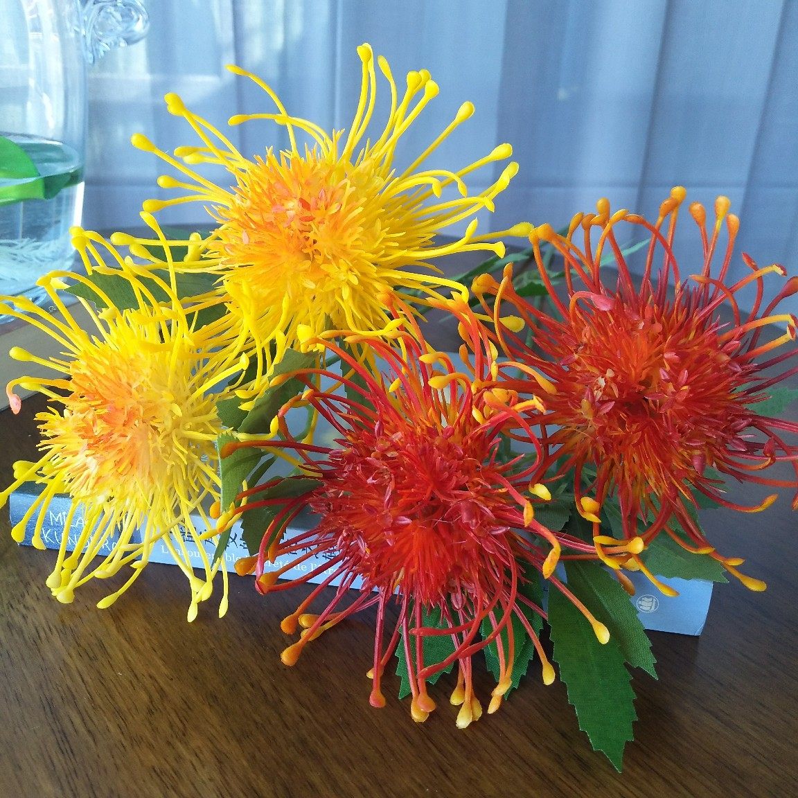 针垫花烟花风轮花菊家居样板间客厅装饰摆件婚庆摄影拍照道具假花