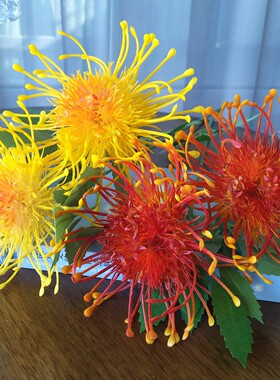 针垫花烟花风轮花菊家居样板间客厅装饰摆件婚庆摄影拍照道具假花