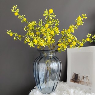 仿真塑料水芹金合欢刺球花 家居样板间婚庆设计花束花环插花果枝