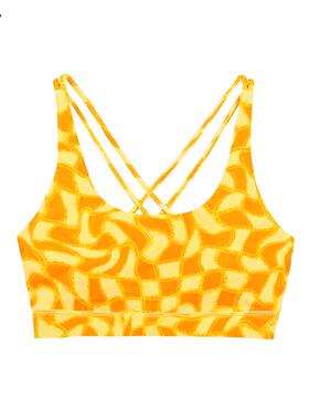 HARDSHIP｜黄格子 健身锻炼多巴胺瑜伽背心可拆卸胸垫减震吊带bar