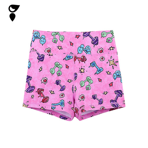 HARDSHIP哑铃三分提臀束腰弹力裤