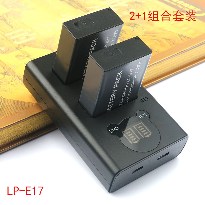 适用 佳能相机电池+充电器EOS R8 R100 750D 800D 760D 77D 200D