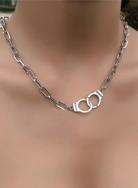 欧美手铐合金颈链吊坠新品