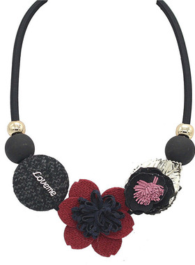 东大门花朵树叶甜美风学生锁骨链