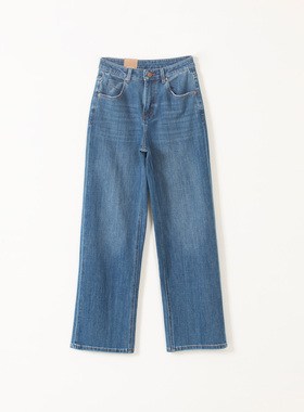 玛洛薇 M-82670 直筒高腰弹力牛仔裤