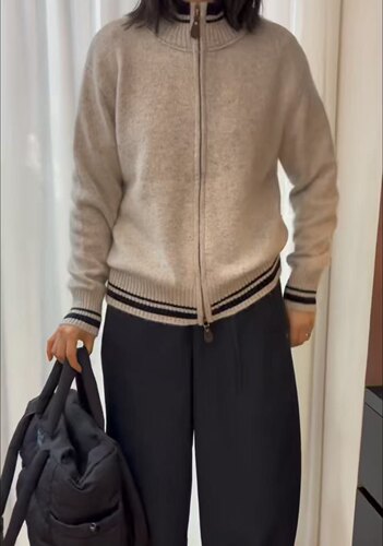 原野2026新款针织开衫羊绒毛衣外套女春秋外搭上衣羊毛衫时尚女