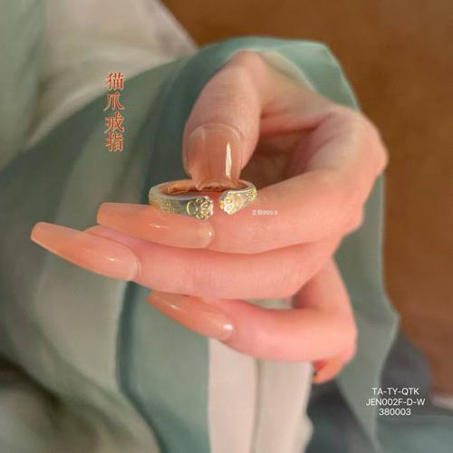 足银9999纯银猫爪戒指独特设计可爱气质搞怪日常清新手饰送女友