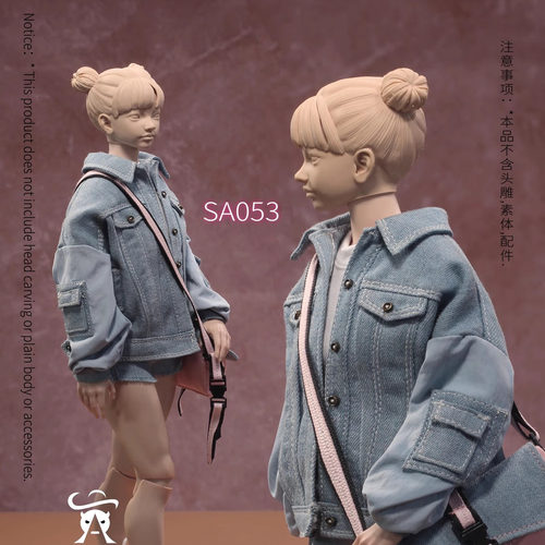 SA053夏日牛仔吊卡兵人服装