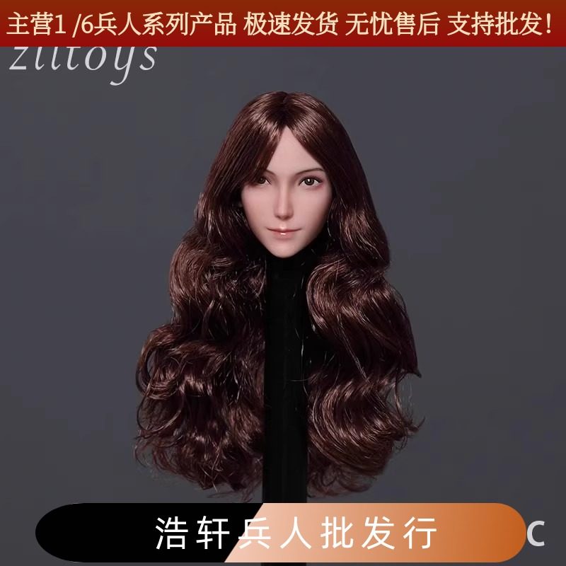 包邮Ziltoys Z006 1/6女兵人头雕模型 适合搭配12寸白肤色女素体
