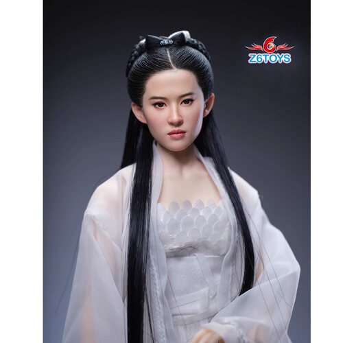 1/6兵人小龙女古装美女头雕模型