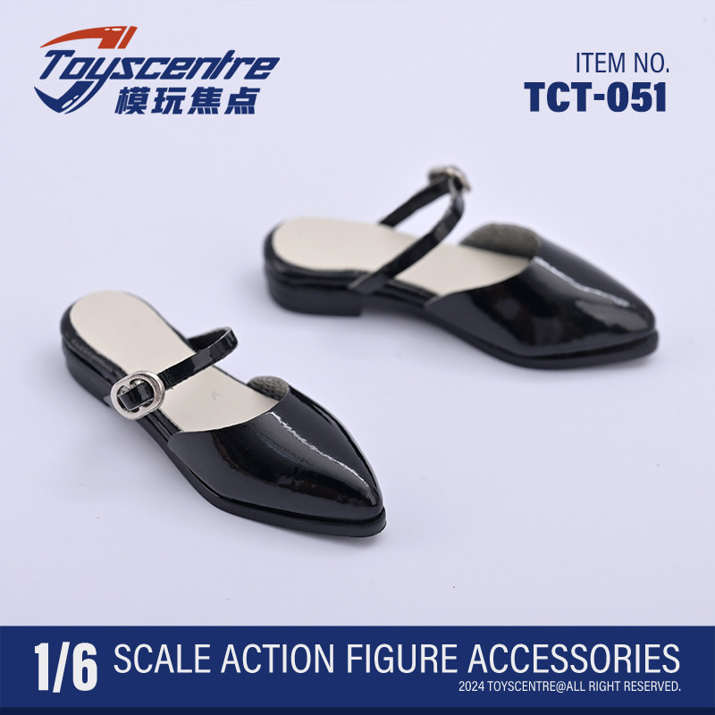 TCT-051 女装 1/6 凉鞋 拖鞋 娃娃鞋子 尖头 平底 手办玩具兵人