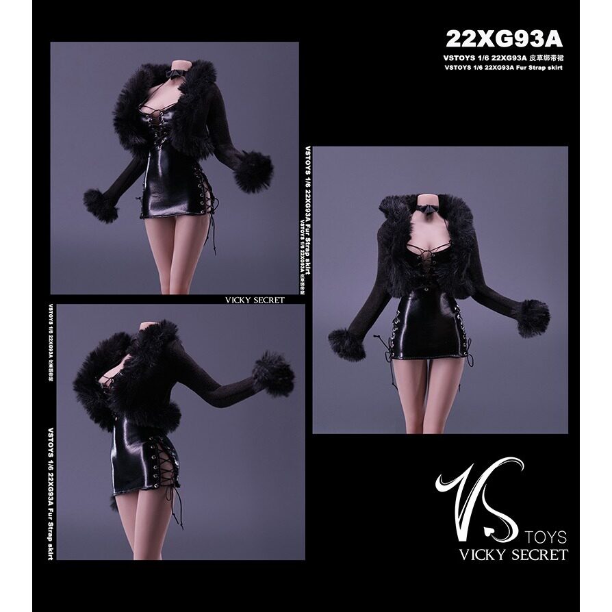VSTOYS皮草绑带女兵人服装散件