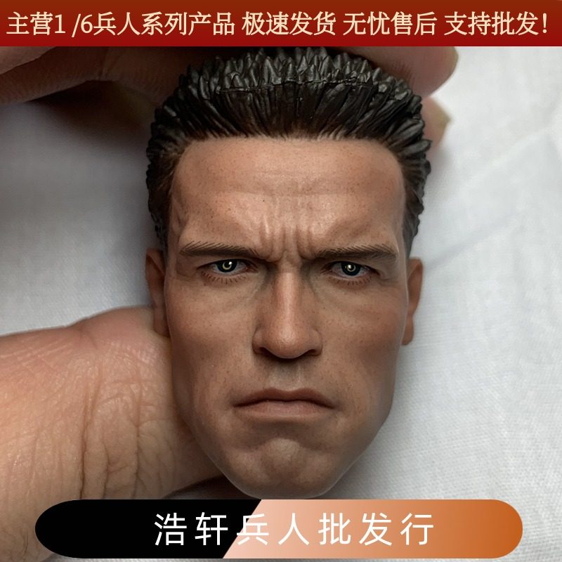 特价1/6 阿诺头雕终结者2 T800头雕 独闯龙潭战术可接PH JO男素体
