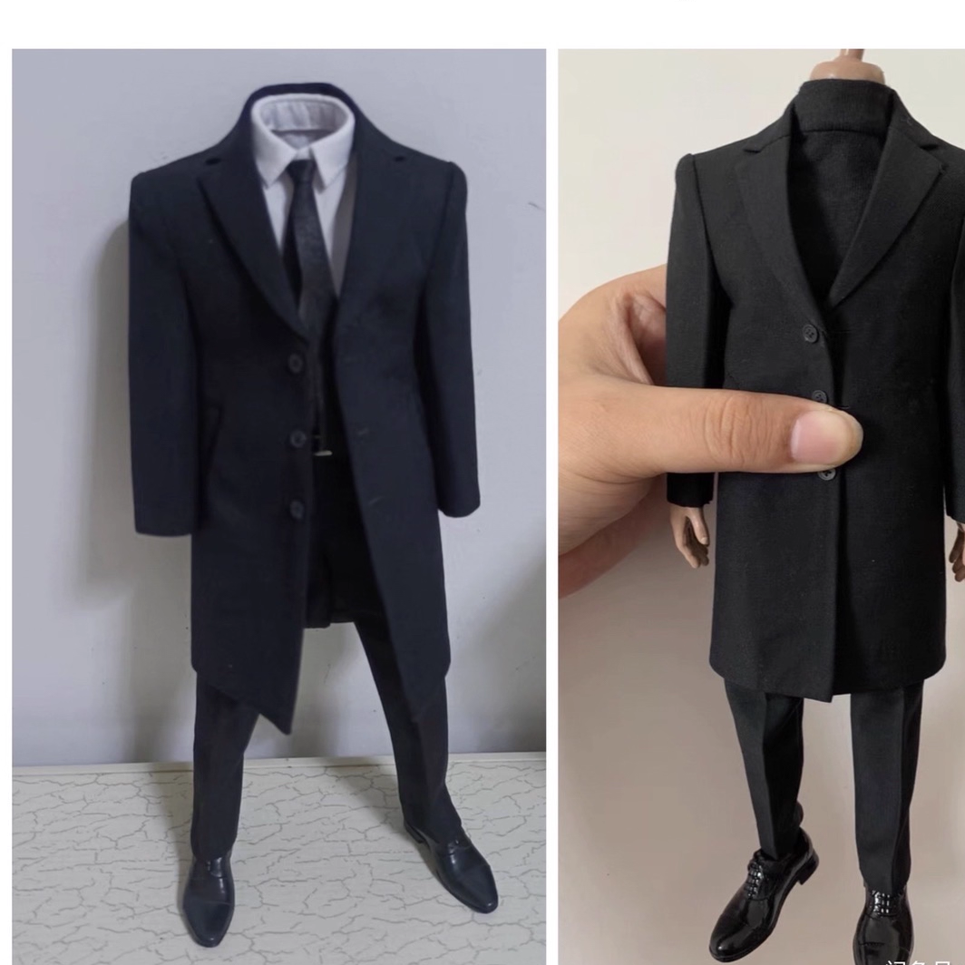 1/6兵人西装 Toy center大本蝙蝠侠托尼黑色西装 大衣风衣回馈版