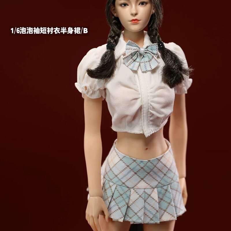 1/6女兵人娃衣蝴蝶结泡泡袖