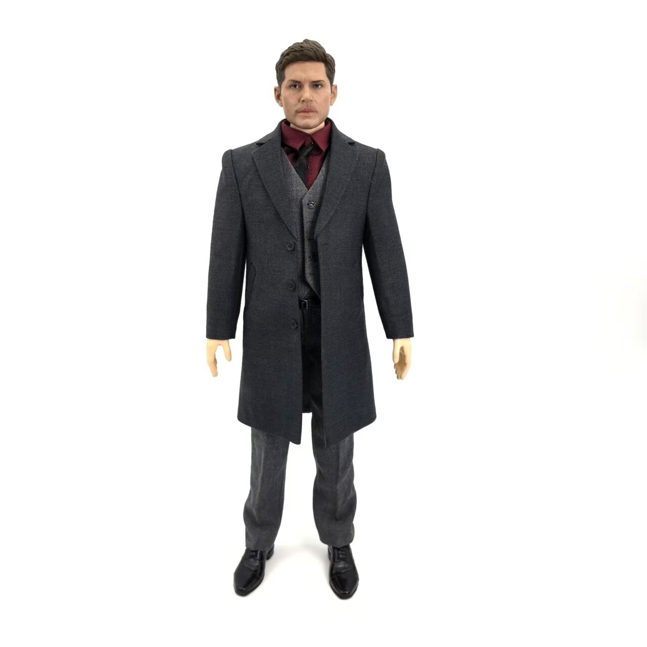 现货Toy center 1/6兵人衣服 男款黑色灰色大衣风衣长款西装外套