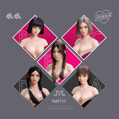 YMTOYS1/6可动眼亚洲女头雕