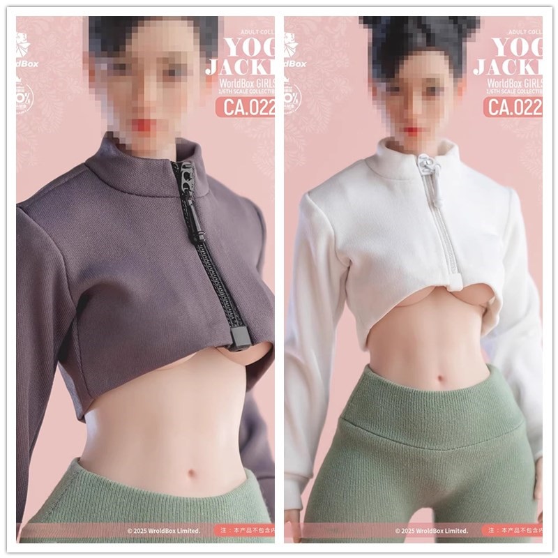 Worldbox 1/6女兵人素体穿的 女款瑜伽运动外套人偶服装配件CA022