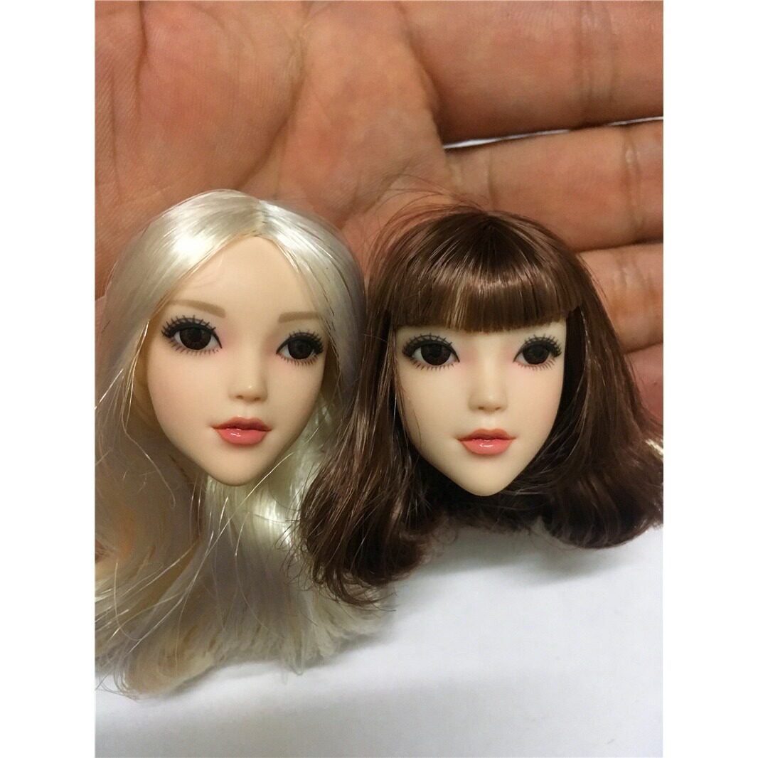 现货1/6兵人女头雕红领巾可动