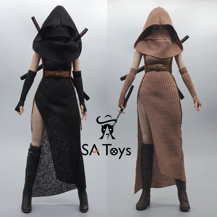 SAtoys 008A/B两色 1/6末世沙丘经典刺客裙装 适配素体AT203现货