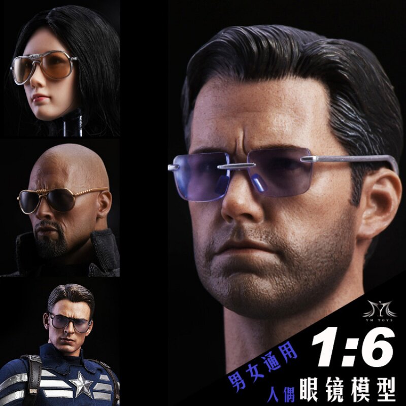 现货1:6 YMtoys兵人偶用太阳镜模型 MK47托尼用眼镜潮流男女通用