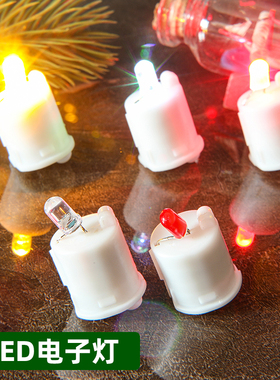 彩灯LED迷你小夜灯可悬挂灯笼装饰灯珠暖光红光diy纽扣电池小灯泡