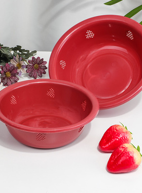 加厚塑料脸盆特价回料草莓盆3斤5斤樱桃小番茄葡萄圆形水果采摘盆