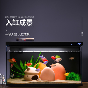 小米鱼缸造景装 饰小摆件溪流缸南美风黑金石沉木生态底砂造景套装